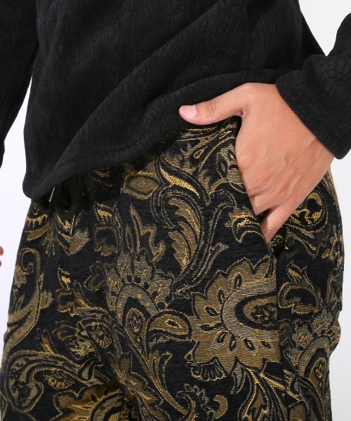 LUXSTYLE(ラグスタイル)の「ゴブラン織りペイズリー柄イージーパンツ(その他パンツ・メンズ・ブラック/ベージュ・L/M/XL)」の14枚目の写真