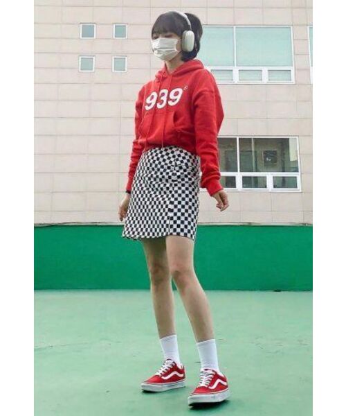 ARCHIVE BOLD（アーカイブボールド）の「939 LOGO CROP HOOD(RED)（パーカー・レディース・その他・OS）」の10枚目の写真
