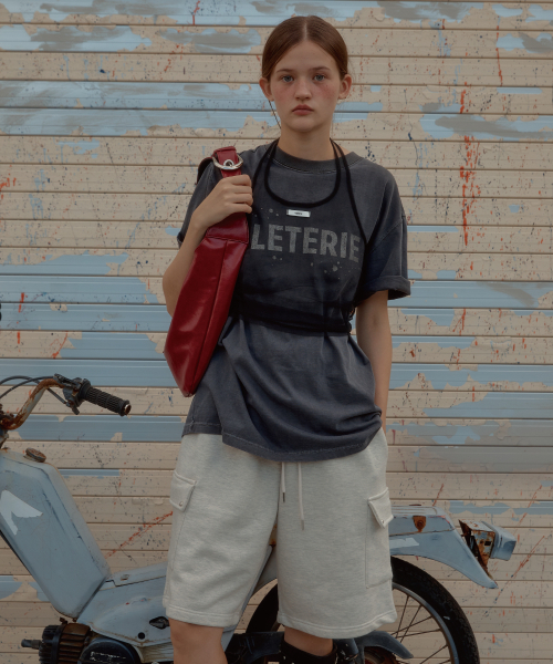BERMUDA CARGO SWEAT PANTS_OATMEAL