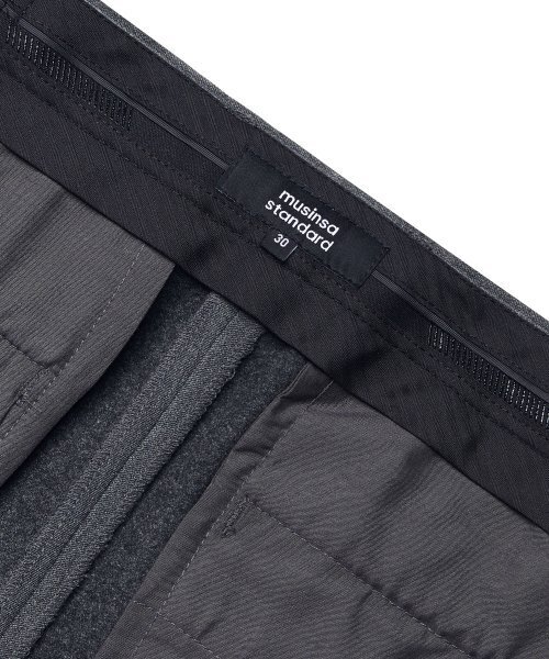 MUSINSA STANDARD（ムシンサスタンダード）の「ヘビーウェイト裏起毛ワイドヒドゥンバンディングスラックス[ミディアムグレー]（スラックス・メンズ・その他・40/31/33/26/27/28/29/38/42/36/34/32/30）」の8枚目の写真
