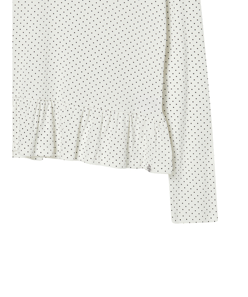 THE GREEN LAB（ザグリーンラボ）の「コズミックドットフリルロングスリーブ[アイボリー]（Tシャツ/カットソー・レディース・その他・FREE）」の9枚目の写真