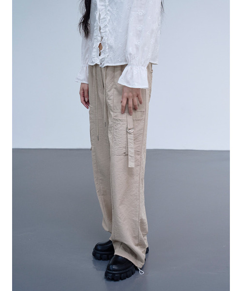 THE GREEN LAB（ザグリーンラボ）の「ポケットストラップストリングジョガーパンツ[ベージュ]（スウェットパンツ・レディース・その他・FREE）」の3枚目の写真