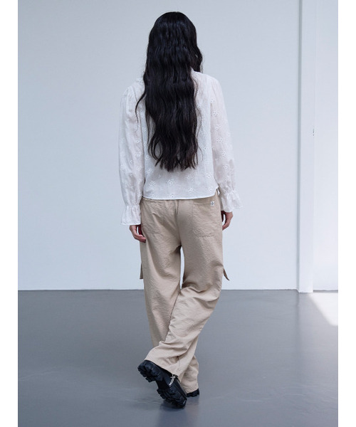 THE GREEN LAB（ザグリーンラボ）の「ポケットストラップストリングジョガーパンツ[ベージュ]（スウェットパンツ・レディース・その他・FREE）」の4枚目の写真