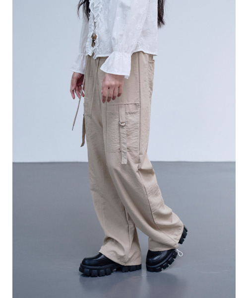 THE GREEN LAB（ザグリーンラボ）の「ポケットストラップストリングジョガーパンツ[ベージュ]（スウェットパンツ・レディース・その他・FREE）」の6枚目の写真