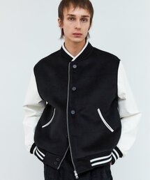 TRIP LE SENS（トリップ ル センス）の「ダブルボタンジッパーウールバスティジャケット_ブラック（スタジャン）」