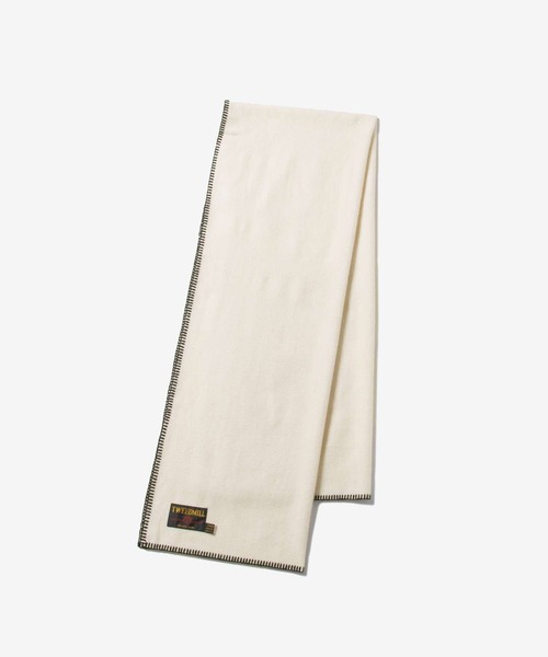 TWEED MILL(ツイードミル)の「TWEEDMILL Lambswool Blanket Stitch ツイードミル ラムウール ブランケットステッチ ストール(ストール/ショール・レディース・シルバー系/ストーン/ブラック系1・ONE SIZE)」の6枚目の写真