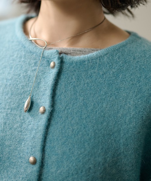 LAULEN(ローレン)の「crew neck metal button knit cardigan /クルーネックメタルボタンニットカーディガン(カーディガン/ボレロ・レディース・ベージュ/ブラック/ブルー/ピンク・FREE)」の20枚目の写真