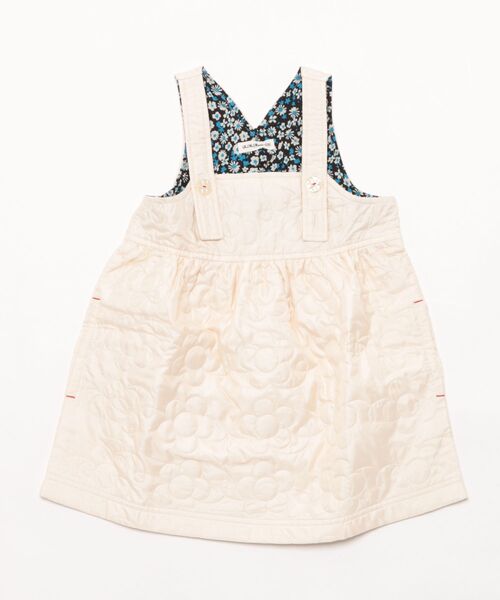 RAGMART（ラグマート）の「ナイロンキルトジャンパースカート（ジャンパースカート・キッズ・ブラック/アイボリー/カーキ・100cm/110cm/120cm/130cm）」の2枚目の写真