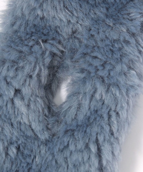 studio CLIP（スタディオクリップ）の「アソートボア差し込みマフラー（マフラー・レディース・チャコール/オレンジ/イエロー/ベージュ/ブルー・FREE）」の8枚目の写真