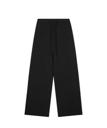 KNIT POCKET PANTS - BLACK