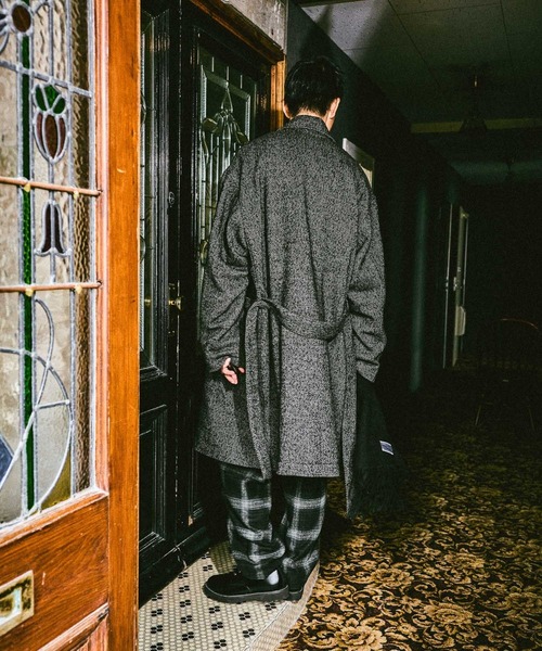 niko and...（ニコアンド）の「ネップツイードロングコート（ダウンジャケット/コート・メンズ・グレー/ブラウン・LARGE/MEDIUM）」の5枚目の写真