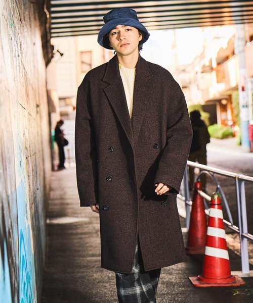 niko and...（ニコアンド）の「ネップツイードロングコート（ダウンジャケット/コート・メンズ・グレー/ブラウン・LARGE/MEDIUM）」の10枚目の写真