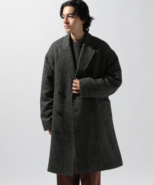 niko and...（ニコアンド）の「ネップツイードロングコート（ダウンジャケット/コート・メンズ・グレー/ブラウン・LARGE/MEDIUM）」の14枚目の写真