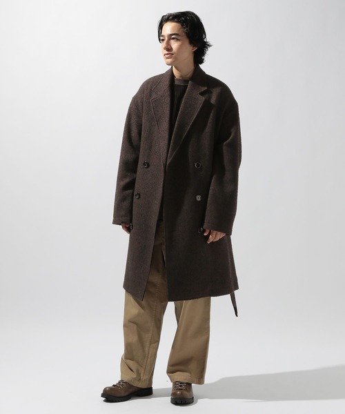 セール】ネップツイードロングコート（ダウンジャケット/コート