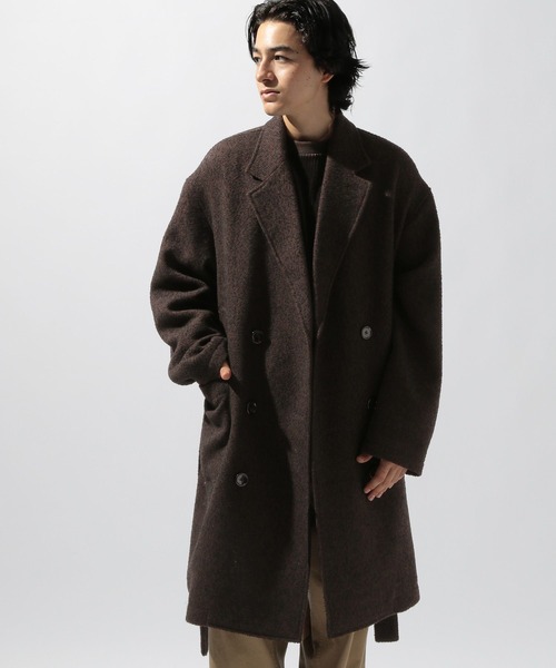 niko and...（ニコアンド）の「ネップツイードロングコート（ダウンジャケット/コート・メンズ・グレー/ブラウン・LARGE/MEDIUM）」の18枚目の写真