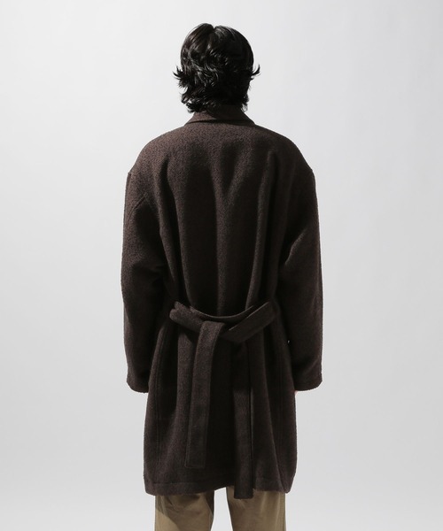 strata ネップツイードジャケットコート　ブラウンミックス 公式 ストアファッション - strata ネップツイードジャケットコート