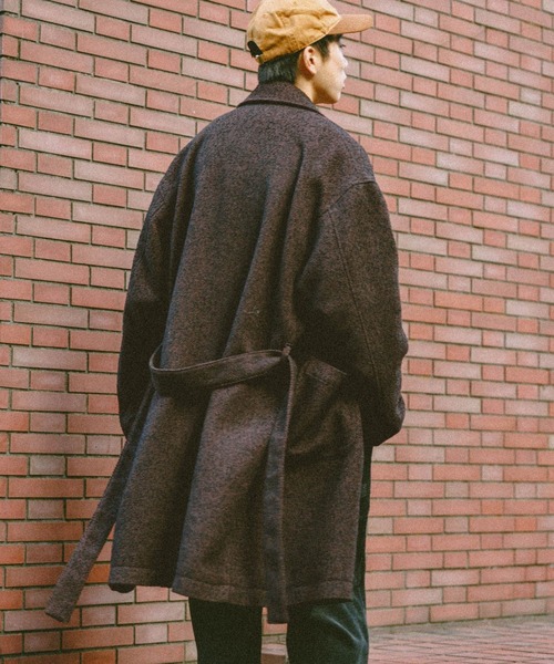 セール】ネップツイードロングコート（ダウンジャケット/コート