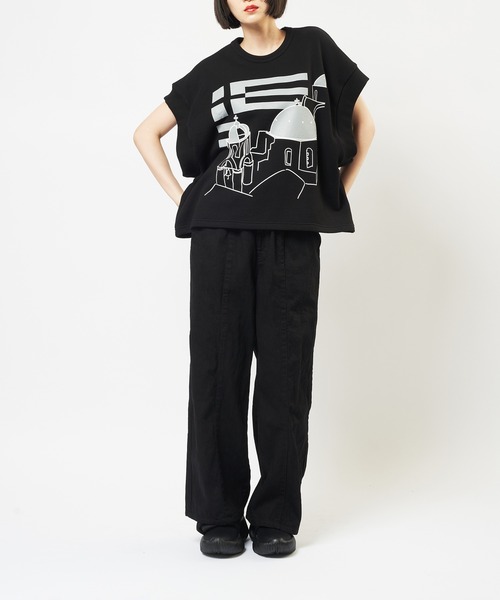 gomme(ゴム)の「テーマプリントT(Tシャツ/カットソー・レディース・チャコールグレー/トップグレー/ブラック・MEDIUM)」の4枚目の写真