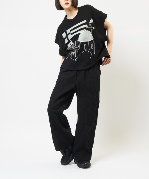 gomme(ゴム)の「テーマプリントT(Tシャツ/カットソー・レディース・チャコールグレー/トップグレー/ブラック・MEDIUM)」の5枚目の写真