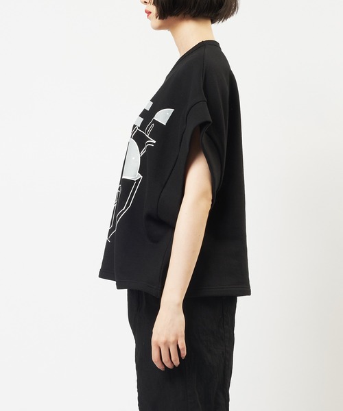 gomme(ゴム)の「テーマプリントT(Tシャツ/カットソー・レディース・チャコールグレー/トップグレー/ブラック・MEDIUM)」の14枚目の写真
