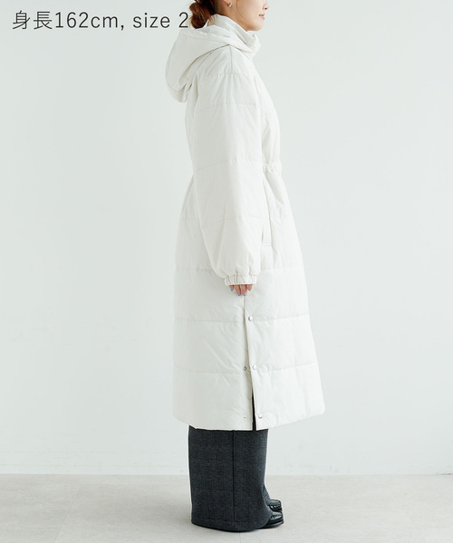 N.O.R.C（ノーク）の「中綿ロングキルトコート【ファンクション】（その他アウター・レディース・ブラック/アイボリー・S/M）」の4枚目の写真