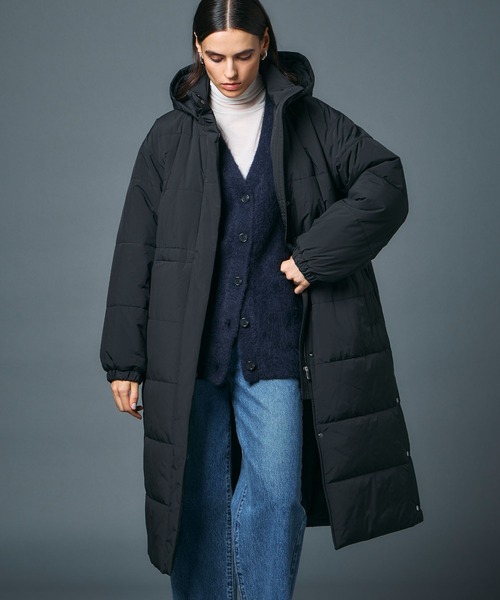 N.O.R.C（ノーク）の「中綿ロングキルトコート【ファンクション】（その他アウター・レディース・ブラック/アイボリー・S/M）」の16枚目の写真