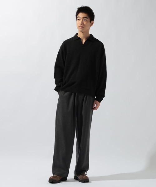 niko and...(ニコアンド)の「シュクジュウスキッパーニット(ニット/セーター・メンズ・ブラック/ベージュ・MEDIUM/LARGE)」の3枚目の写真