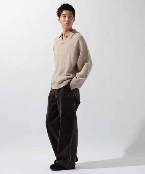 niko and...(ニコアンド)の「シュクジュウスキッパーニット(ニット/セーター・メンズ・ブラック/ベージュ・MEDIUM/LARGE)」の7枚目の写真