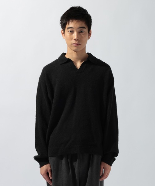 niko and...(ニコアンド)の「シュクジュウスキッパーニット(ニット/セーター・メンズ・ブラック/ベージュ・MEDIUM/LARGE)」の9枚目の写真