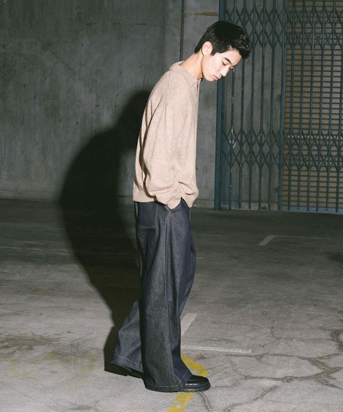 niko and...(ニコアンド)の「シュクジュウスキッパーニット(ニット/セーター・メンズ・ブラック/ベージュ・MEDIUM/LARGE)」の19枚目の写真