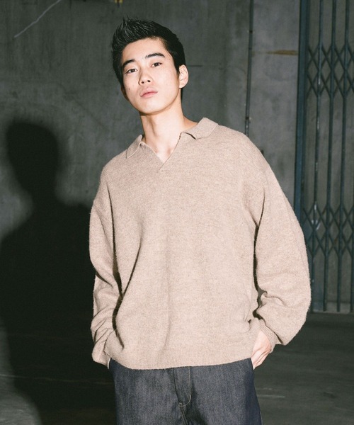 niko and...(ニコアンド)の「シュクジュウスキッパーニット(ニット/セーター・メンズ・ブラック/ベージュ・MEDIUM/LARGE)」の22枚目の写真