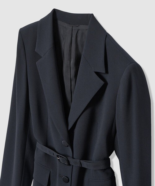 ANAYI（アナイ）の「【Eternal Line 2026】トリアセジョーゼットベルト付き ジャケット（テーラードジャケット・レディース・アイボリー/ネイビー・36/38/34）」の7枚目の写真
