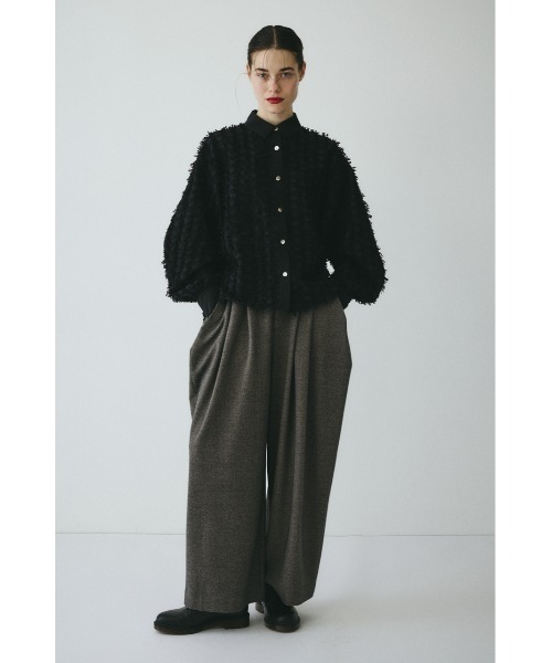 HeRIN.CYE(ヘリンドットサイ)の「Cut jacquard shirt カットジャガードシャツ(シャツ/ブラウス・レディース・ブラック/ホワイト・FREE)」の3枚目の写真