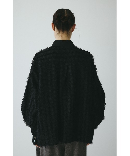 HeRIN.CYE(ヘリンドットサイ)の「Cut jacquard shirt カットジャガードシャツ(シャツ/ブラウス・レディース・ブラック/ホワイト・FREE)」の5枚目の写真