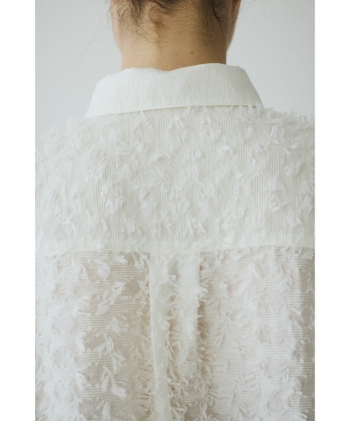 HeRIN.CYE(ヘリンドットサイ)の「Cut jacquard shirt カットジャガードシャツ(シャツ/ブラウス・レディース・ブラック/ホワイト・FREE)」の11枚目の写真