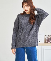 ZOZO限定 ケーブルもちふわニット