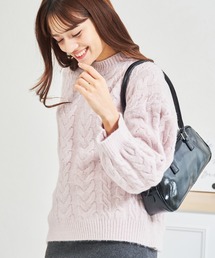 ZOZO限定 ケーブルもちふわニット