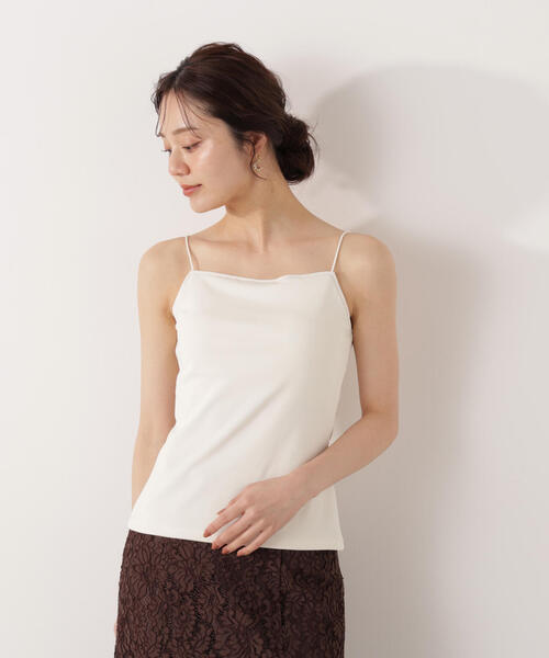 PROPORTION BODY DRESSING（プロポーションボディドレッシング）の「ちら見えガード安心カップ付キャミ / 1216160002（キャミソール・レディース・ホワイト系その他/ブラック・MEDIUM/SMALL）」の12枚目の写真