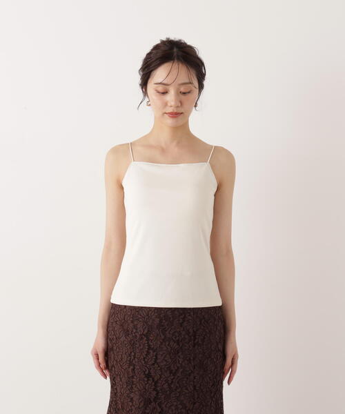 PROPORTION BODY DRESSING（プロポーションボディドレッシング）の「ちら見えガード安心カップ付キャミ / 1216160002（キャミソール・レディース・ホワイト系その他/ブラック・MEDIUM/SMALL）」の9枚目の写真