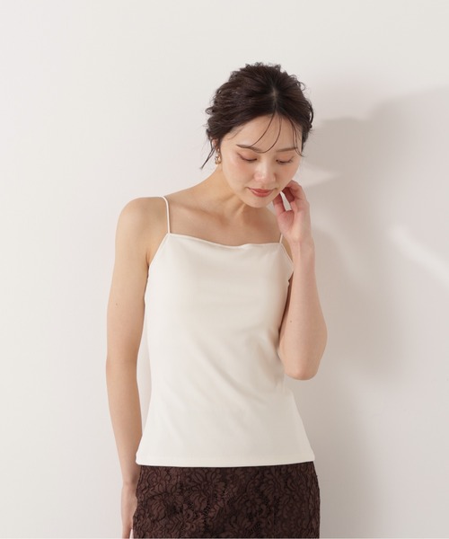 PROPORTION BODY DRESSING（プロポーションボディドレッシング）の「ちら見えガード安心カップ付キャミ / 1216160002（キャミソール・レディース・ホワイト系その他/ブラック・MEDIUM/SMALL）」の2枚目の写真