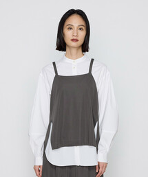Gabardine K.T | 〔 +サイズ 〕 コットンポリブロード タックボリューム袖のブラウス(シャツ/ブラウス)