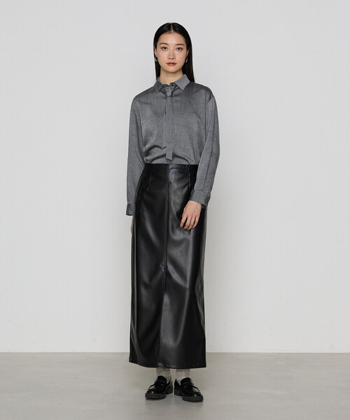 COMME CA(コムサ)の「〔 Sサイズ 〕 シャンブレースラブストレッチ シャツ(シャツ/ブラウス・レディース・ブラック/トップグレー・5号)」の15枚目の写真