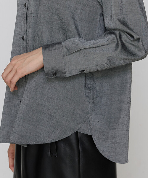 COMME CA(コムサ)の「〔 Sサイズ 〕 シャンブレースラブストレッチ シャツ(シャツ/ブラウス・レディース・ブラック/トップグレー・5号)」の11枚目の写真