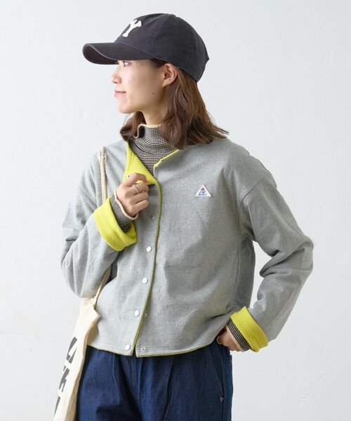 GEVACO（ゲバコ）の「【GEVACO】裏フリースカーディガン（カーディガン/ボレロ・レディース・サックスブルー/グレー/ネイビー・ONE SIZE）」の2枚目の写真