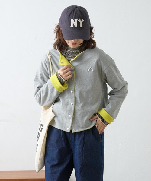 GEVACO（ゲバコ）の「【GEVACO】裏フリースカーディガン（カーディガン/ボレロ・レディース・サックスブルー/グレー/ネイビー・ONE SIZE）」の4枚目の写真