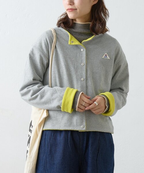 GEVACO（ゲバコ）の「【GEVACO】裏フリースカーディガン（カーディガン/ボレロ・レディース・サックスブルー/グレー/ネイビー・ONE SIZE）」の5枚目の写真