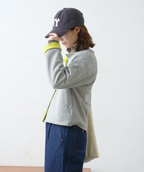 GEVACO（ゲバコ）の「【GEVACO】裏フリースカーディガン（カーディガン/ボレロ・レディース・サックスブルー/グレー/ネイビー・ONE SIZE）」の6枚目の写真