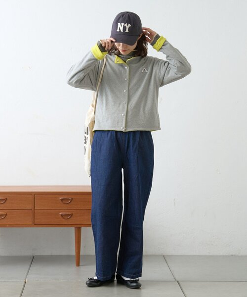 GEVACO（ゲバコ）の「【GEVACO】裏フリースカーディガン（カーディガン/ボレロ・レディース・サックスブルー/グレー/ネイビー・ONE SIZE）」の8枚目の写真