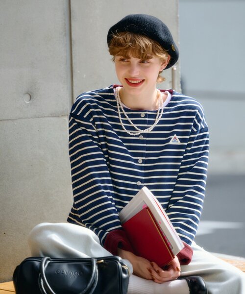 GEVACO（ゲバコ）の「【GEVACO】裏フリースカーディガン（カーディガン/ボレロ・レディース・サックスブルー/グレー/ネイビー・ONE SIZE）」の10枚目の写真