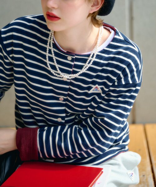 GEVACO（ゲバコ）の「【GEVACO】裏フリースカーディガン（カーディガン/ボレロ・レディース・サックスブルー/グレー/ネイビー・ONE SIZE）」の12枚目の写真